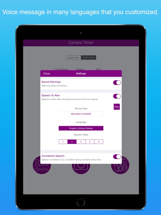 Camera Timer HD for iPad screenshot-3