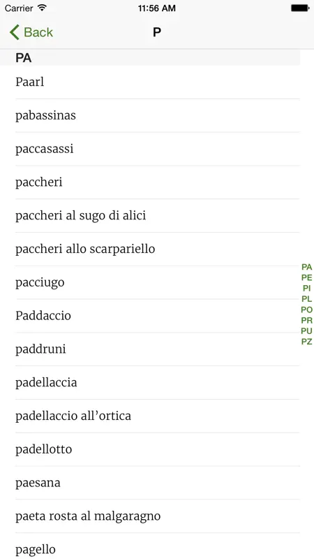 Italian Regional Cooking Dictionary screenshot 5 of 5