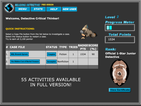 Screenshot #6 pour Reading Detective® B1 (Free)