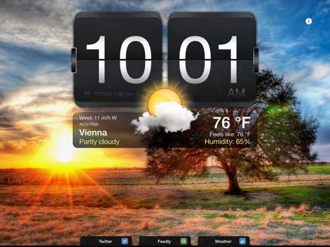 Night Stand for iPad - Free Alarm Clock, Weather & Social Reader screenshot 3