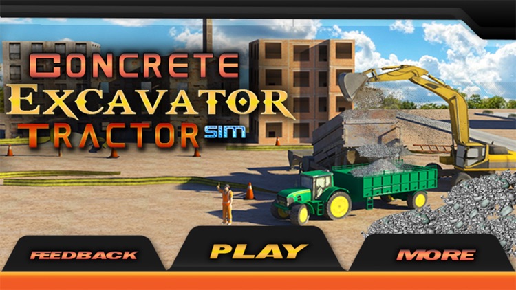 Heavy Concrete Excavator Tractor Simulator