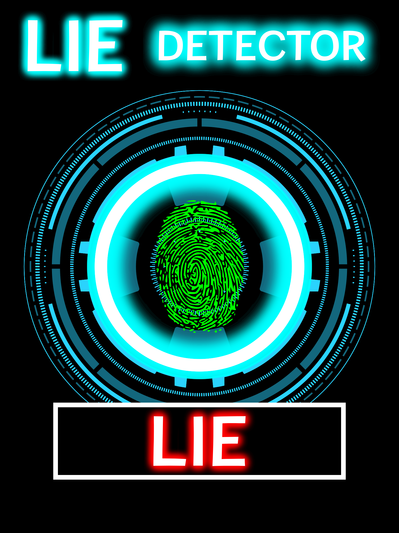 Lie Detector Fingerprint Test Truth or Lying Touch Scanner HD +