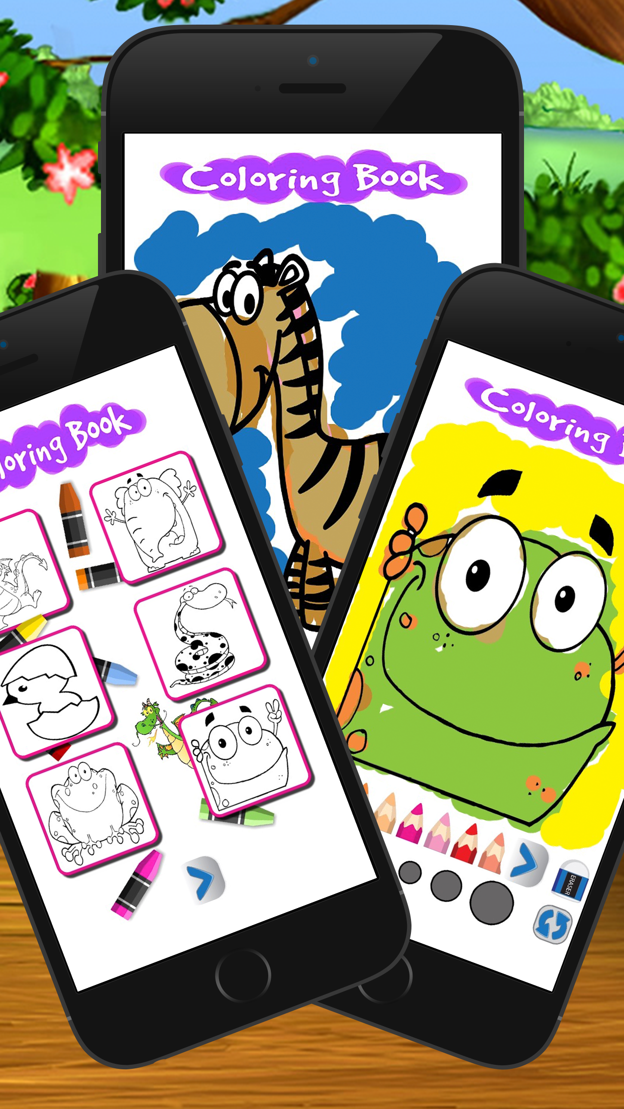 cartoon coloring draw book art game for kid screenshot 5