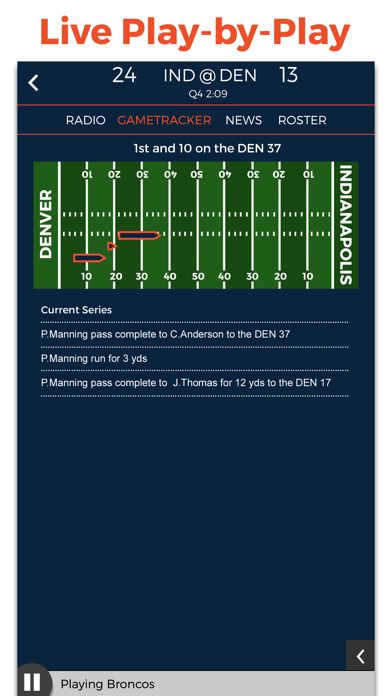 Denver Football Radio & Live Scores Screenshot