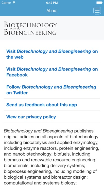 Biotechnology and Bioengineering screenshot-3
