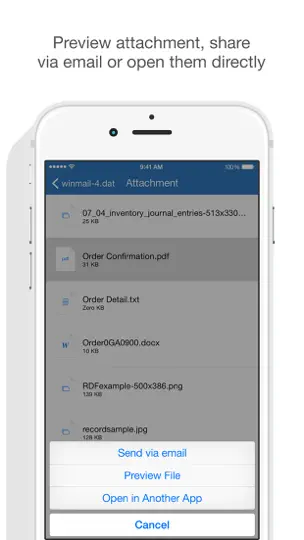 Winmail Opener iPhone Ekran Görüntüsü 4