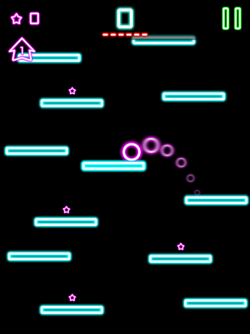 Rock Hero Jump in glow sparkling amazing fantasy space iPad screenshot