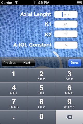 NoHistory IOL Calculator screenshot 2