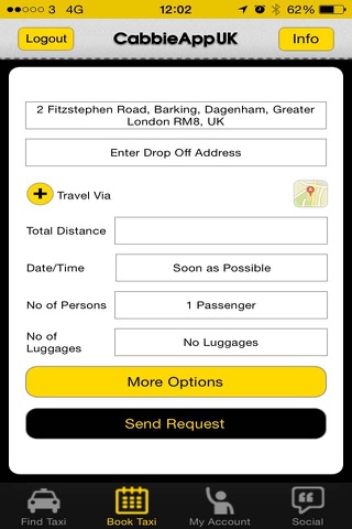 CabbieAppUK (Passenger's free booking App) screenshot 2