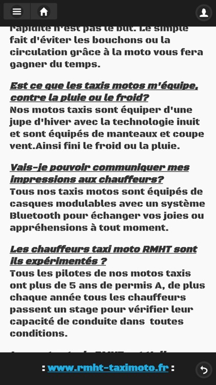 RMHT - Taxi moto