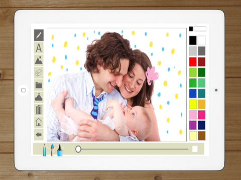 Write and draw in photos iPad screenshot
