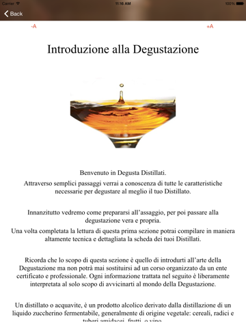 Degusta Distillati iPad screenshot