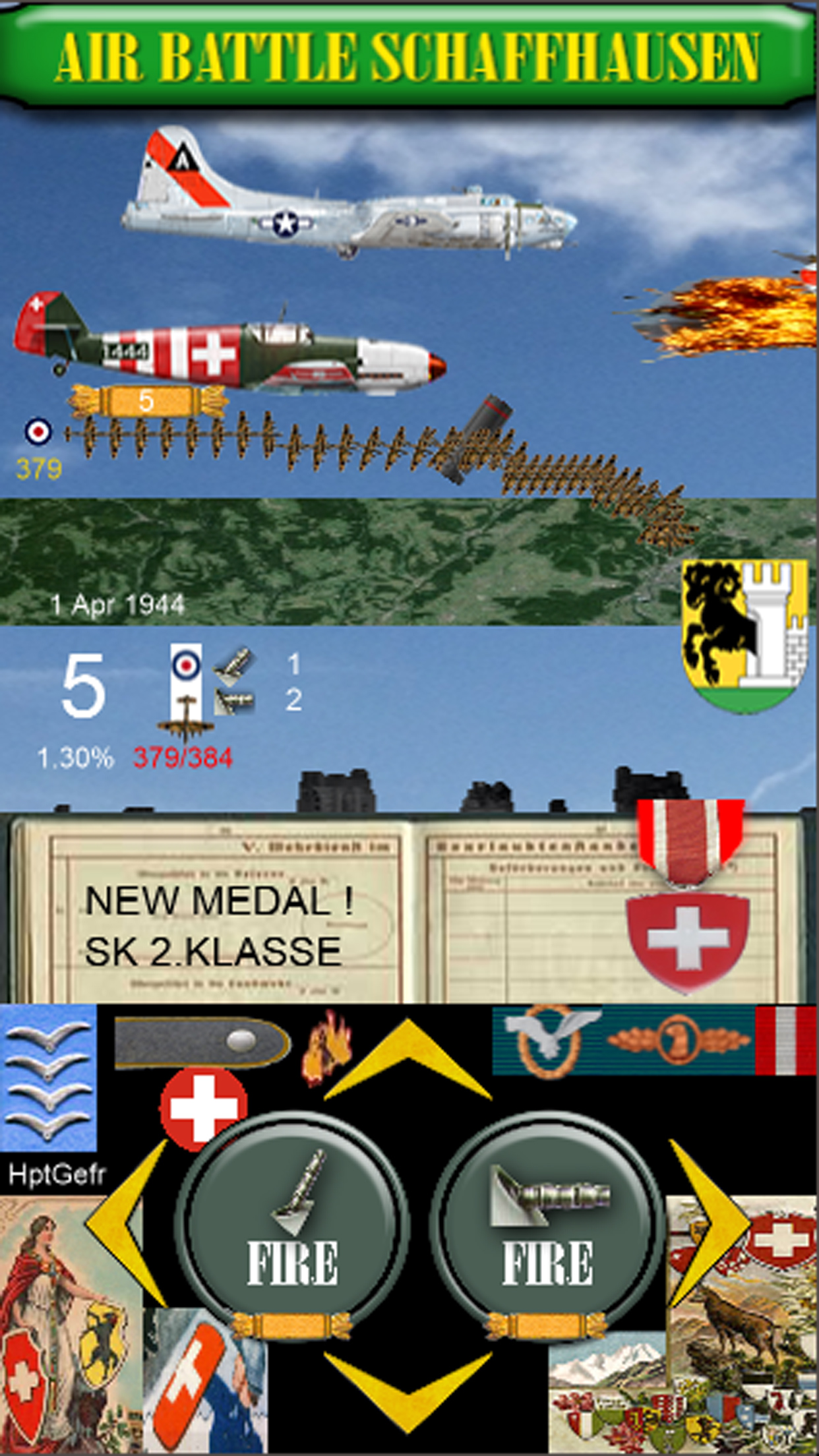 Schaffhausen 1944 Swiss Air Battle 1944 screenshot 2