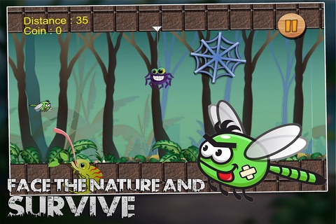 Adventure Fly Free - A Combat Of The Mortal Dragon Fly In Forest Of The Amazon screenshot 3