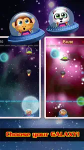 Animal Galaxy Escape Aliens Space Invaders Bubble Shooter Game screenshot #4 for iPhone