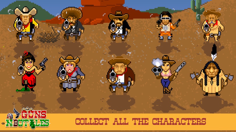 #3. Guns n' Bottles - The fastest fingers in the west (iOS) 由: Ivanovich Games