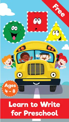 Game screenshot School bus kids games for Trace Shapes and Writing to fun book mod apk