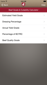 Livestock Carcass Calculator screenshot