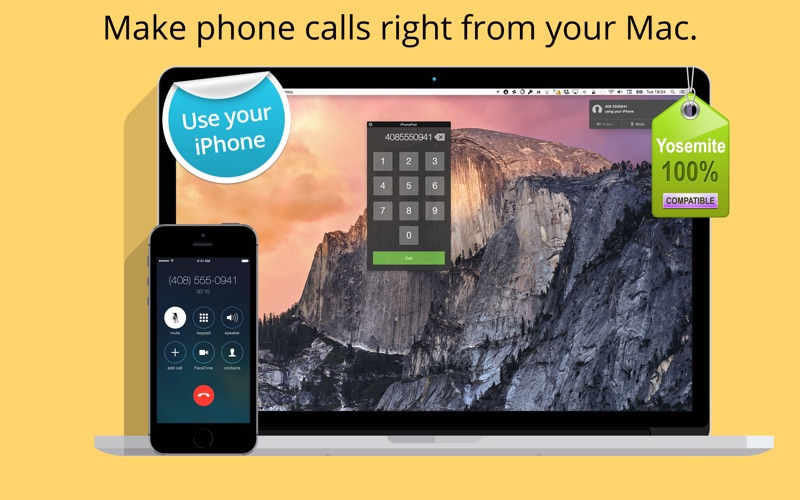 Screenshot #1 pour Phonepad - Appelez les numéros à partir de votre Mac