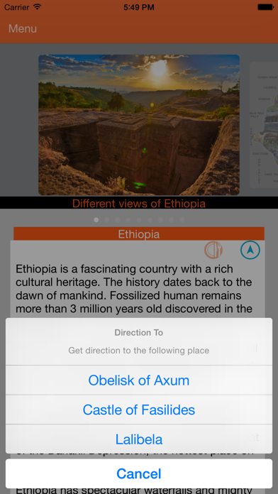 Tour Ethiopia iPhone screenshot 2 - Travel app