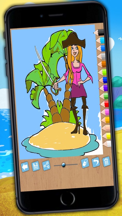 Screenshot #3 pour Peindre des pirates -jeu éducatif de coloriage de pirates pour garçons et filles de 1 à 6 ans