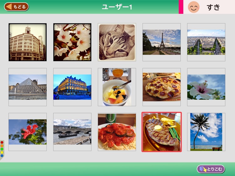 すききらいカメラ【スキナのセレク島】：コミュニケーションサポートツール