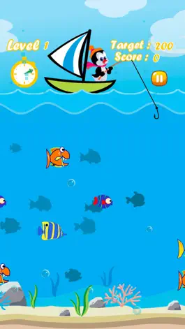 Game screenshot пингвинов рыбалка - ловить рыбу броский в лодке apk