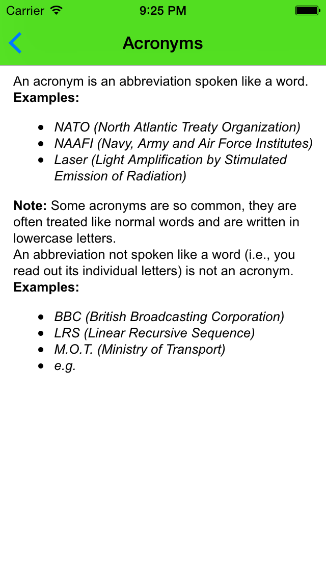 Grammatical Terms and Definitions