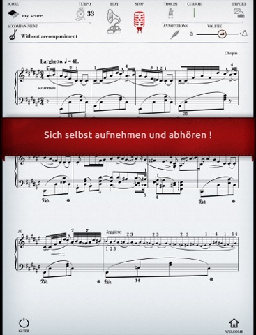 Play Chopin – Nocturne n°5 (partition interactive pour piano) screenshot 2