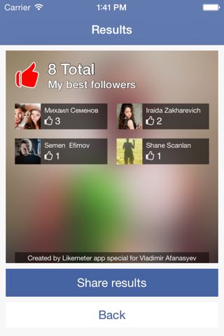 Likemeter for Facebook screenshot 3