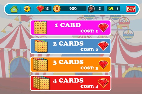 `A High Flying Circus Bingo Bonanza - Daub Free Blackout Cards screenshot 3