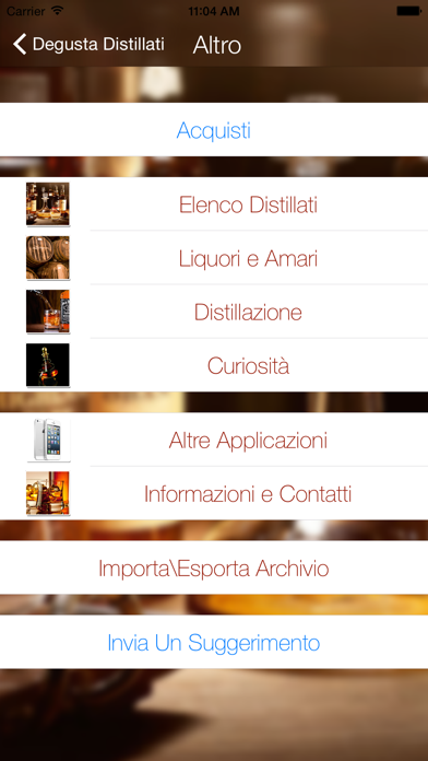 Degusta Distillati Screenshot