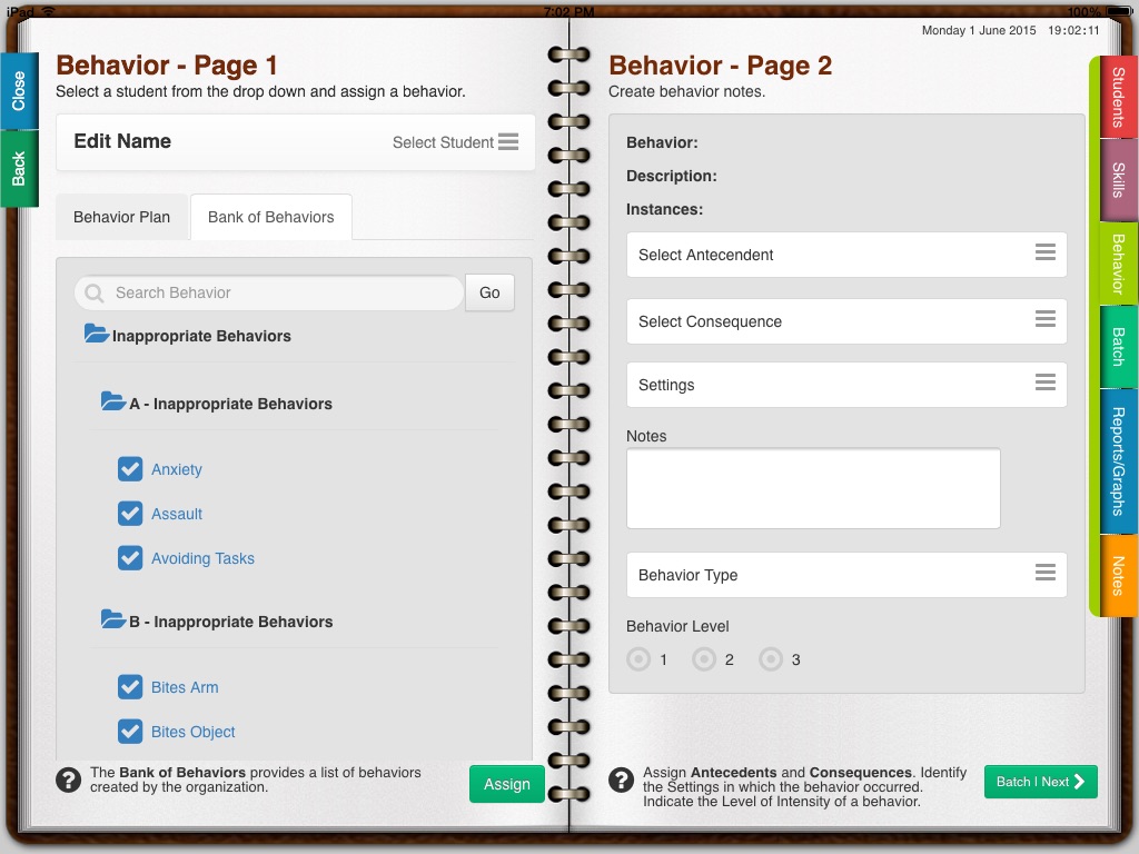 ABA Data Notebook - Behavior Version screenshot 3