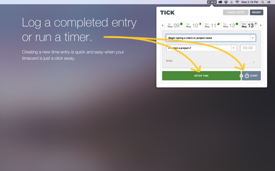 #4. Tick Time Tracking for Mac OS X (macOS) 由: Molehill