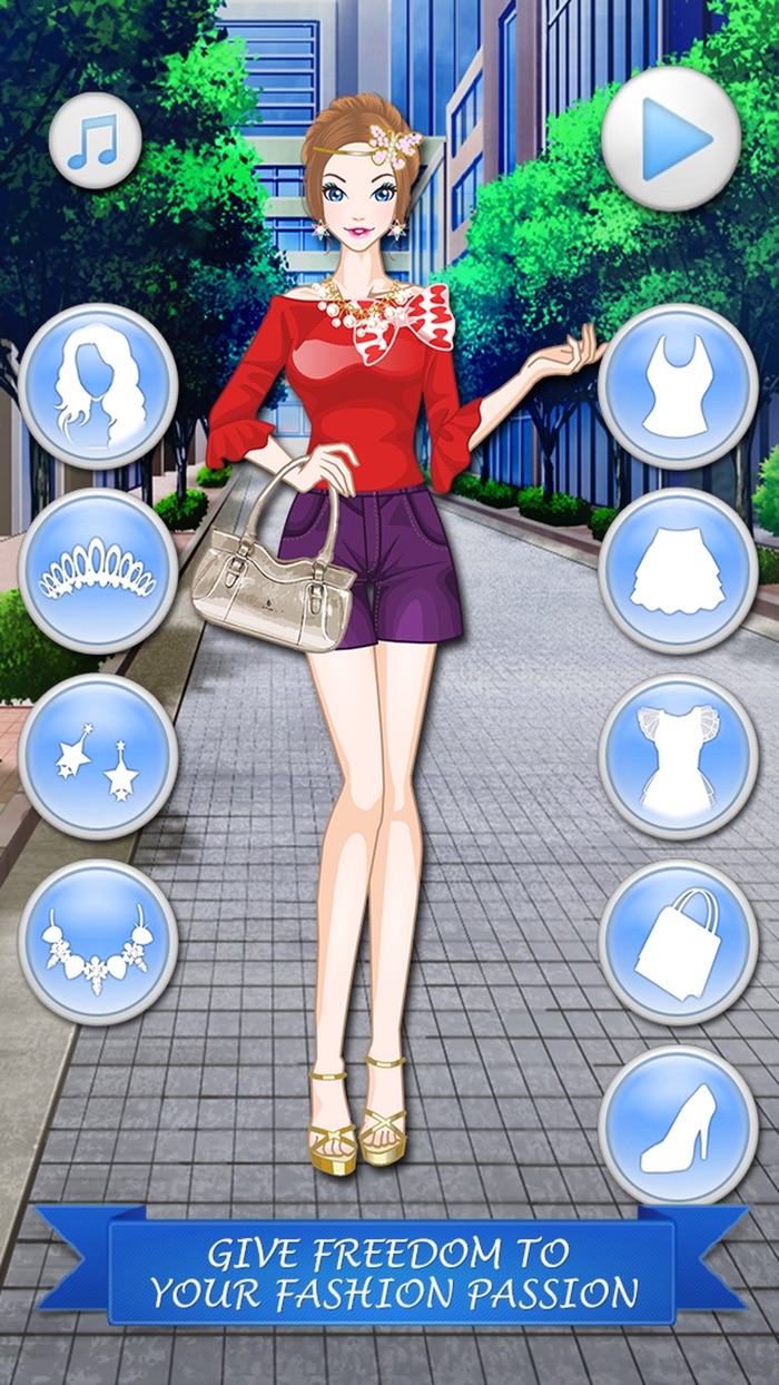 The Love Story City Fashion. Dress up game for girls and kids.