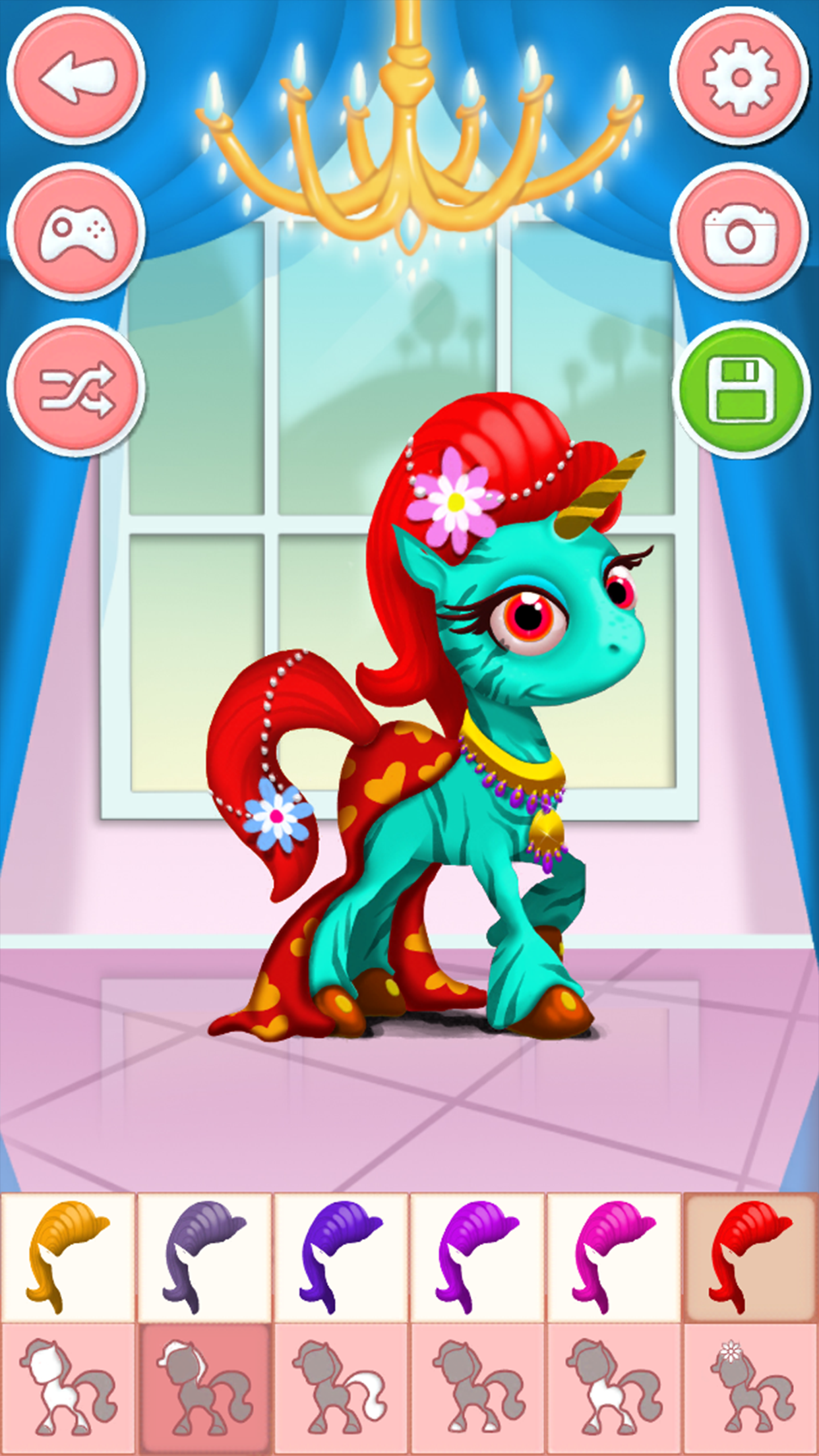 Pony & unicorn dressup game - dress up free screenshot 4