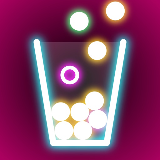 Rock Balls pour down into glowing cups with rock rhythm Icon