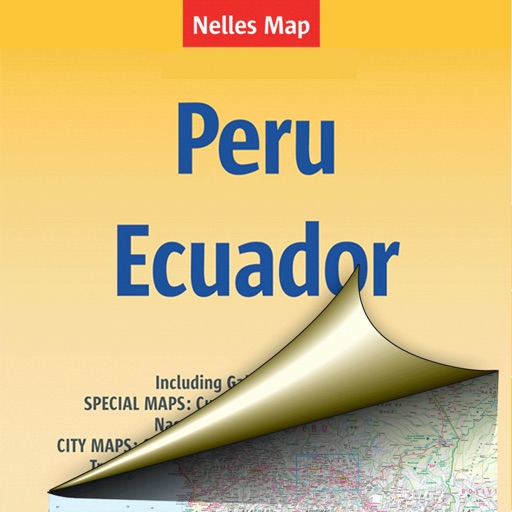 Peru, Ecuador. Tourist map. icon