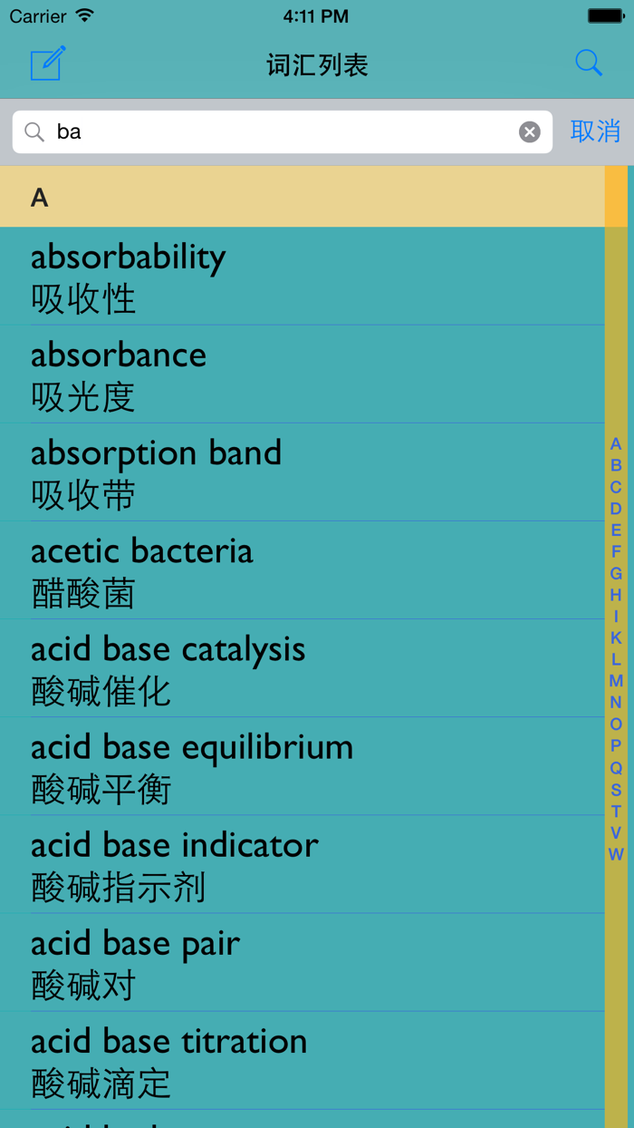 Chemistry English-Chinese Dictionary