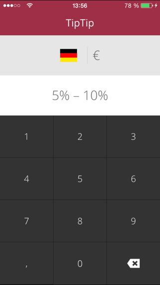 Screenshot #1 pour TipTip – Trinkgeldrechner
