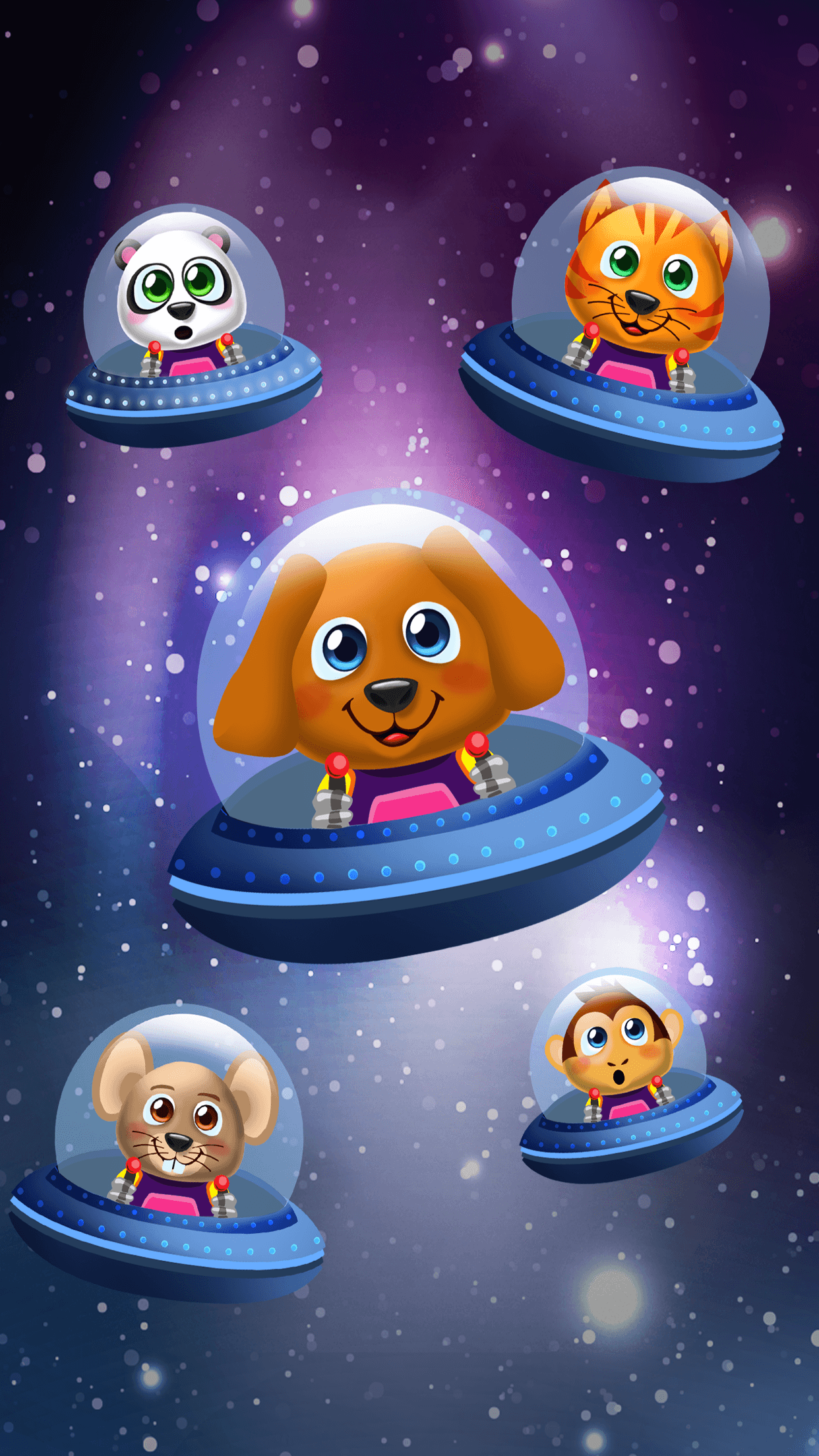 Animal Galaxy Escape Aliens Space Invaders Bubble Shooter Game screenshot 5