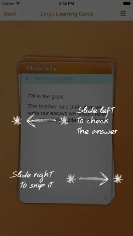 Game screenshot Learn English Phrasal Verbs Easily with Lingo Learning Memo Cards mod apk