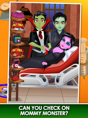 Monster Mommy's Newborn Baby Doctor - my new girl salon & pregnancy make-up games for kids 2 iPad screenshot 1 - Games app