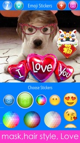 Emoji Stickers Camera (Photo Effects + Camera + Stickers + Emoji + Fun Words Meme) screenshot