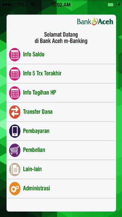 Screenshot #1 pour Bank Aceh m-Banking