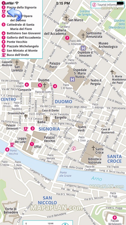 Florence Tour Guide: Best Offline Maps with Street View and Emergency Help Info