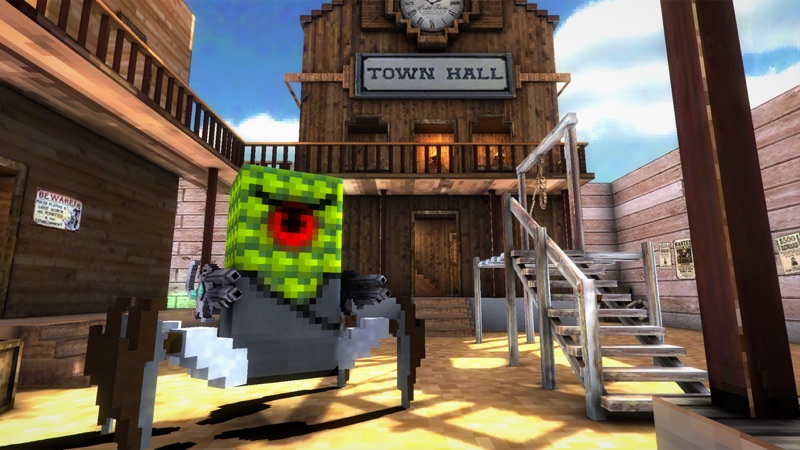 Block Gun HD: Aliens vs Cowboys Pixel FPS Shooter screenshot 2