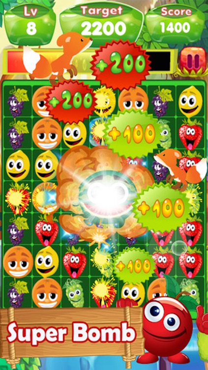 Fruit Swipe - 3 match puzzle juice burst game