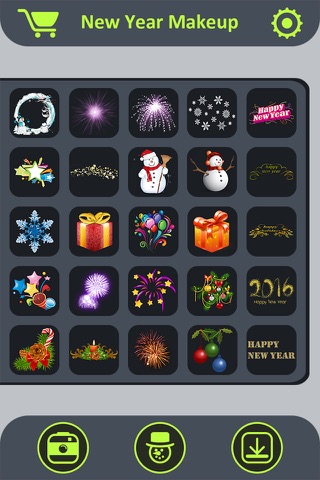 New Year Makeup - Visage Camera to Place Holiday Stickers onto Face Photos screenshot 4