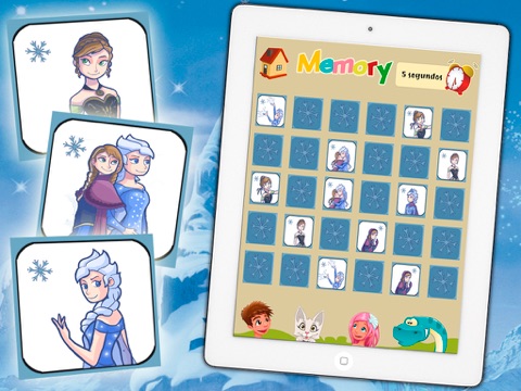 Memory game for girls: Ice Princess - learning game for girls iPad screenshot
